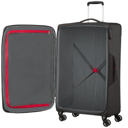 American Tourister Maleta Spinner Crosstrack Grande 79cm Expansible Roja y Gris
